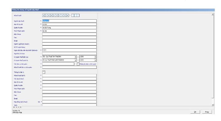 khai báo thông tin doanh nghiệp trên HTKK