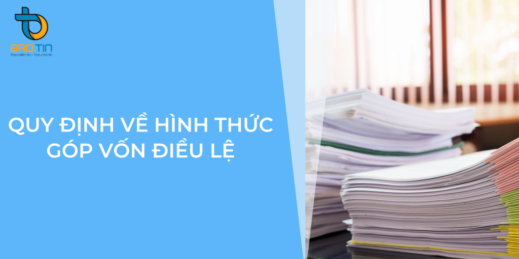 Quy định về hình thức góp vốn điều lệ trong công ty, doanh nghiệp