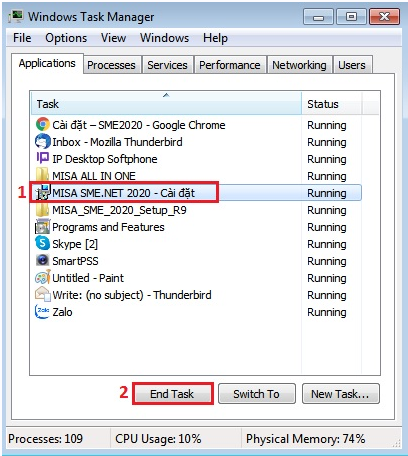 Hướng dẫn khắc phục lỗi cài đặt Misa bị dừng