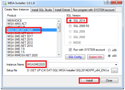 Hướng dẫn khắc phục lỗi cài đặt Misa bị dừng