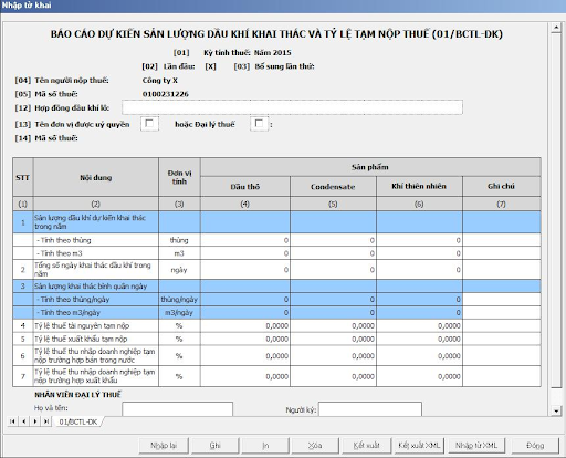 Quyết toán thuế tài nguyên dầu khí (02/TAINDK) trên HTKK