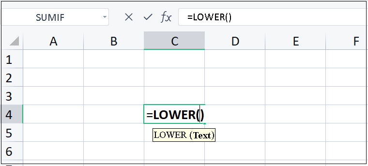 Cú pháp hàm LOWER trong Excel