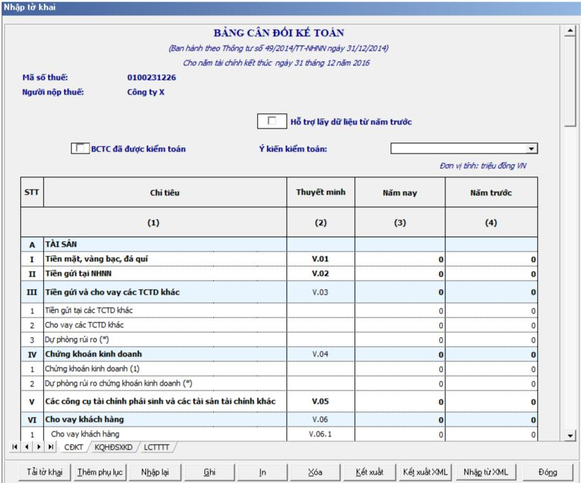 Hướng dẫn làm báo cáo tài chính theo Thông tư 49 trên HTKK