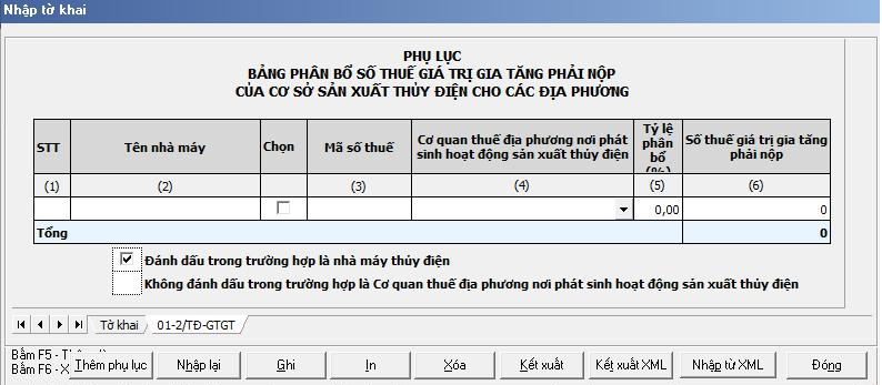 Hướng dẫn Khai thuế GTGT đối với đơn vị thủy điện hạch toán phụ thuộc trên HTKK