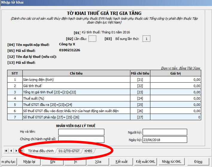 Hướng dẫn Khai thuế GTGT đối với đơn vị thủy điện hạch toán phụ thuộc trên HTKK