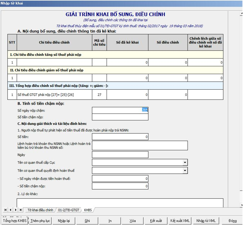 Hướng dẫn Khai thuế GTGT đối với đơn vị thủy điện hạch toán phụ thuộc trên HTKK