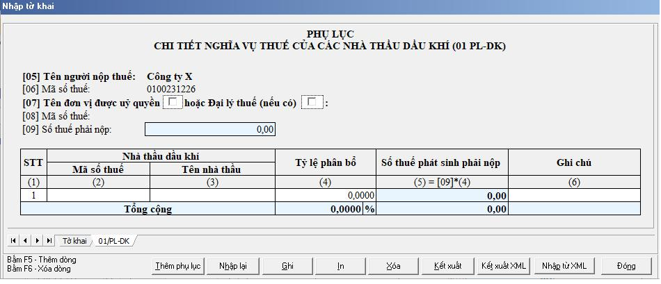 Cách lập tờ khai thuế TNDN tạm tính đối với khí thiên nhiên