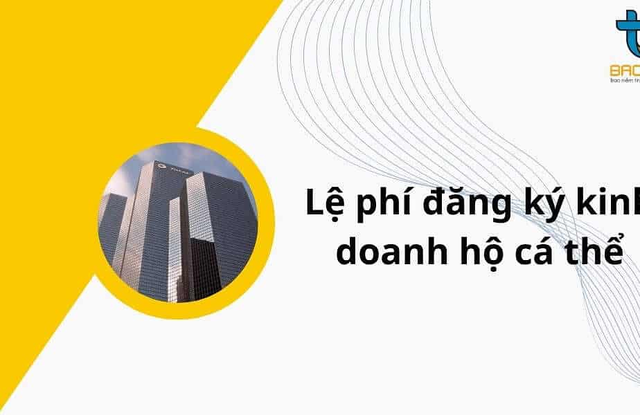 Lệ phí đăng ký kinh doanh hộ cá thể