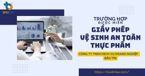 trường hợp được miễn giấy phép vệ sinh an toàn thực phẩm